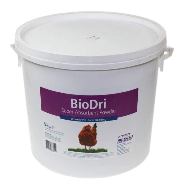 Biolink BioDri Absorbent Powder 5kg Poultry Bedding Chicken Coops