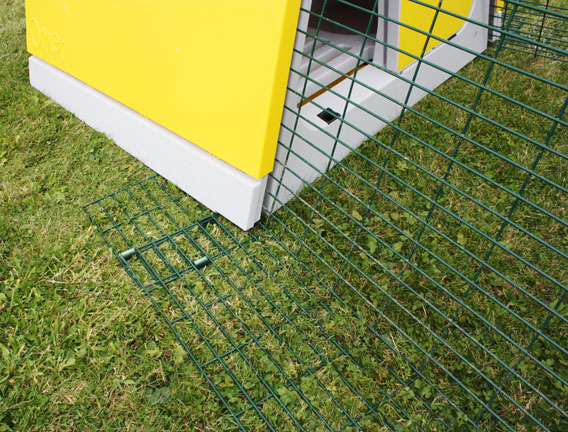 The skirt keeps your chickens safe inside