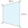 Dimensions for the Halkf Length Clear Eglu Go and Classic Cover