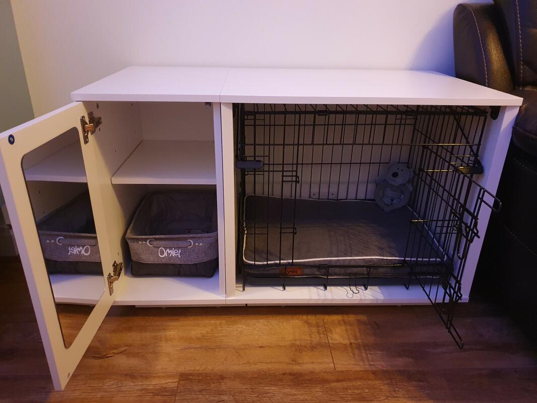 Luxury Dog Bed Modern 2in1 Dog Crate Furniture Fido Nook