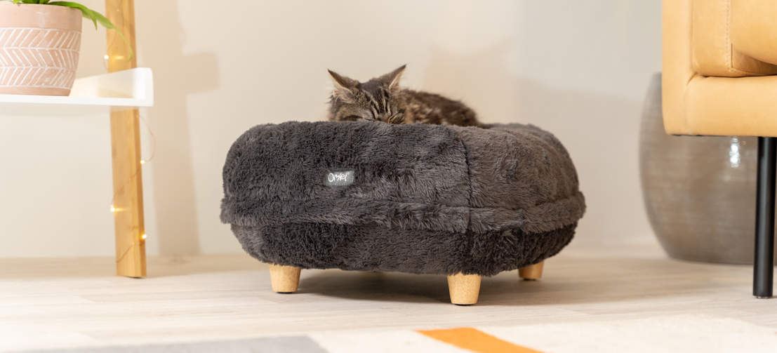 Maya® Donut Cat Beds Luxurious Cat Bed With Customisable Feet Omlet