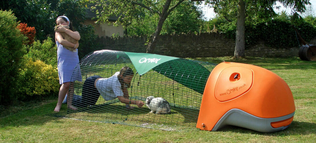 Children will have great fun using the Eglu rabbit hutch and playing with their new pets