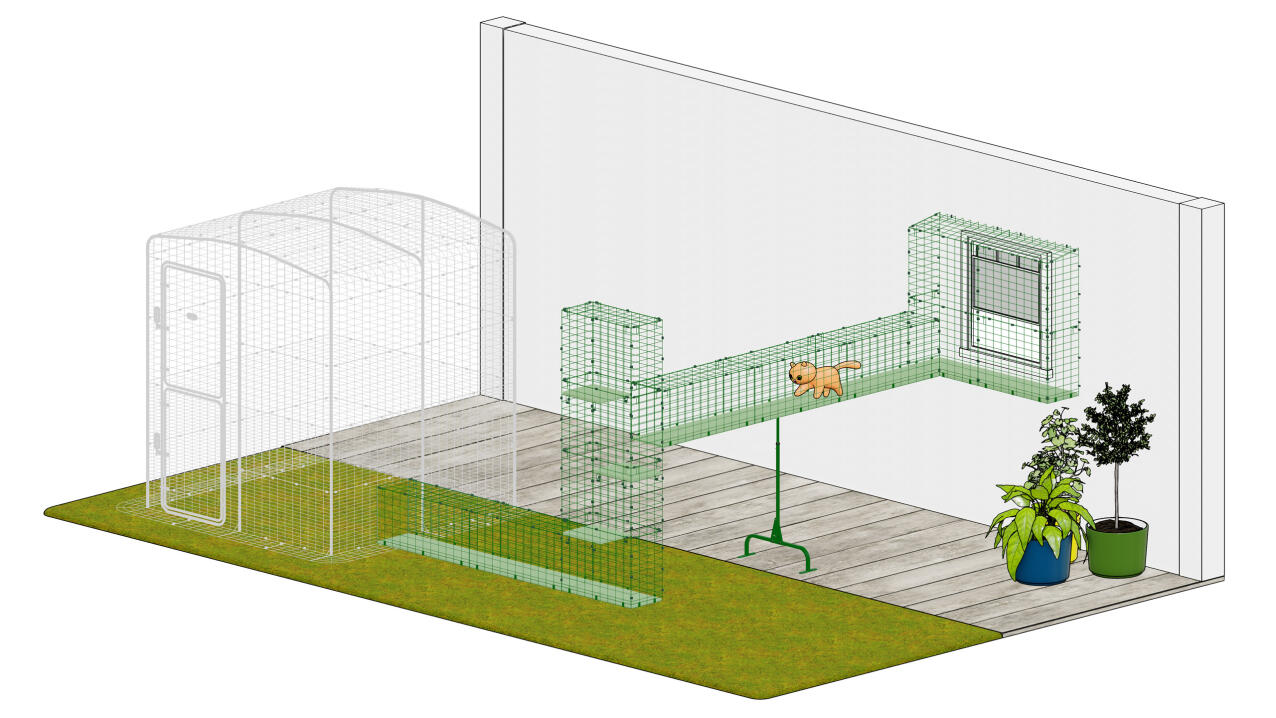 catio outdoor cat enclosure tunnel walkway customizable set up