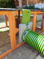 Freddie & Winnie's hutch connected to outside run