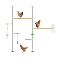 Entertain your hens on a whole new level and use all the vertical height in your chicken run with the Omlet PoleTree Chicken Perch.