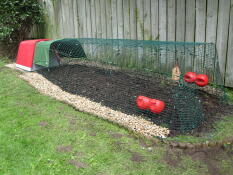 Red Eglu Go Chicken Coop with 2 metre run