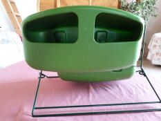 a feeder on a stand