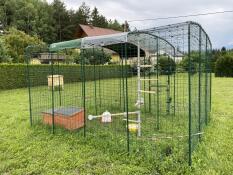 A walk-in run in a garden