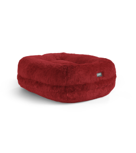 Maya Donut Cat Bed - Ruby Red