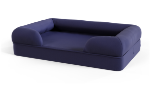 Memory Foam Bolster Dog Bed - Medium - Midnight Blue