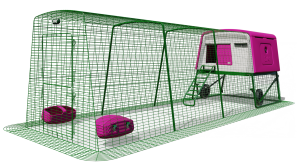 Eglu Cube Chicken Coop with Run (4m) and Wheels - Purple