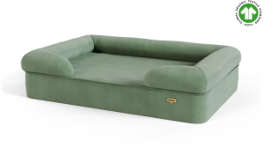 Memory Foam Bolster Dog Bed Large - Corduroy Moss