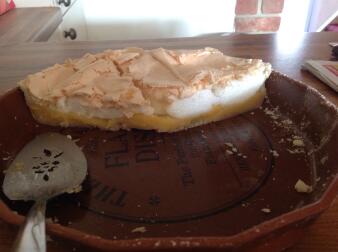 a lemon meringue pie made with fresh eggs