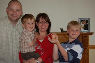 Stuart, ethan, julia & alexander (holding our very first egg)