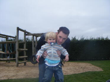 Chris and Jack at the farm