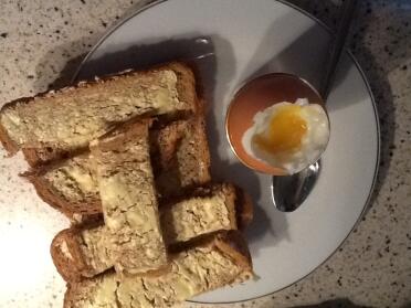 Boiled egg and soldiers