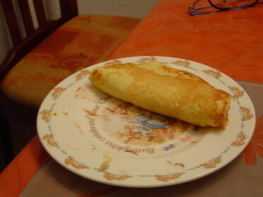 A folded pancake