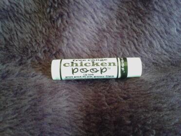 Chicken poop stick lip balm