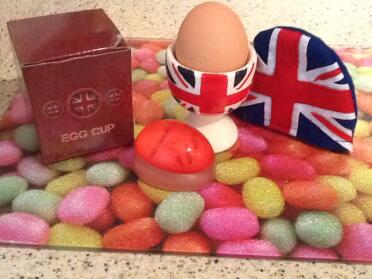 Union jack egg cip with box