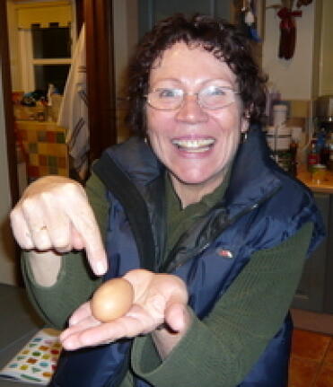 Proud rosie, our 1st egg!