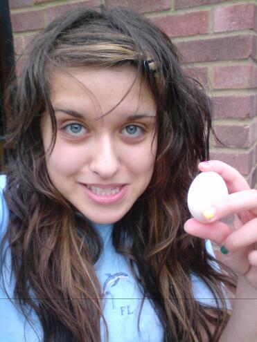 Chalky's first egg! [please excuse the rough appearance!]