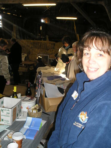 A slightly frozen superkate manning the bhwt stall!