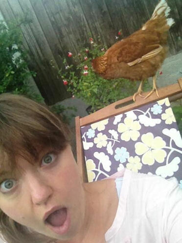 Louise and chicken
