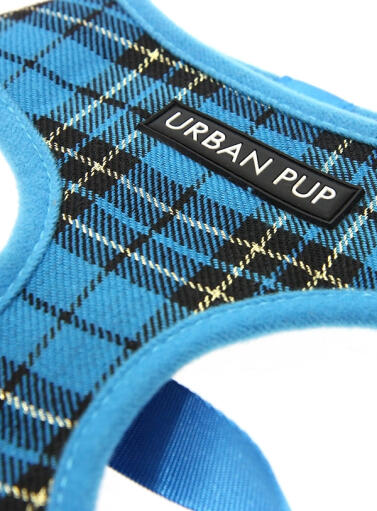 Urban Pup Blue Tartan Harness & Lead Set