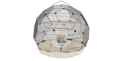 Geo Bird Cage - Cream and Black