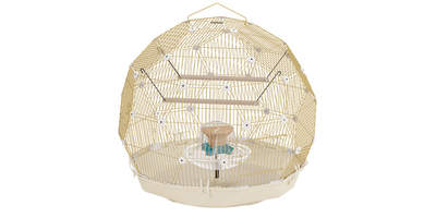 Geo Bird Cage - Cream and Gold