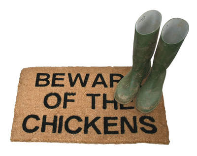 Beware of the Chickens Doormat
