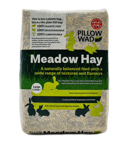 Pillow Wad Mini-Bale Meadow Hay Large 2.25 kg