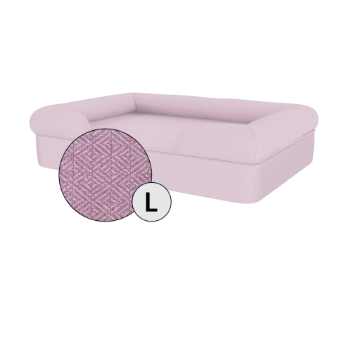 Omlet Memory Foam Bolster Dog bed Large in Lavender Lilac