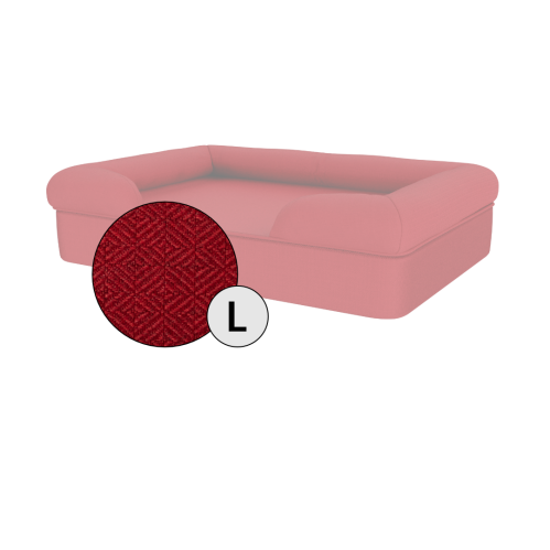 Omlet Memory Foam Bolster Dog bed Large in Merlot Red