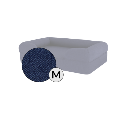 Omlet Memory Foam Bolster Dog Bed Medium in Midnight Blue