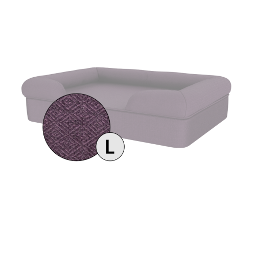 Omlet Memory Foam Bolster Dog bed Large in Plum Purple