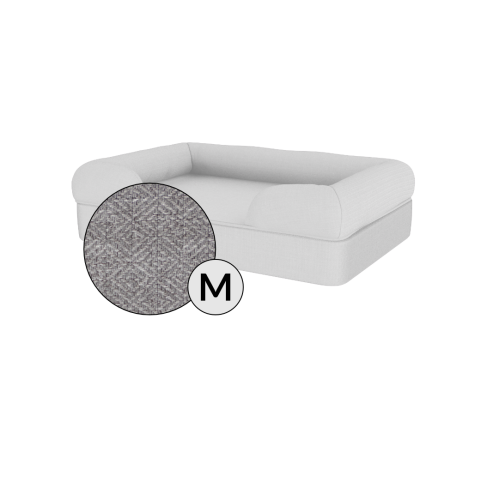 Omlet Memory Foam Bolster Dog Bed Medium in Stone Grey