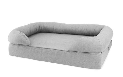 Grey Bolster Bed for Cats