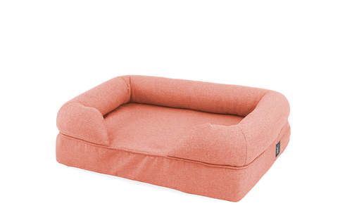 Peach Pink Bolster Bed for Cats