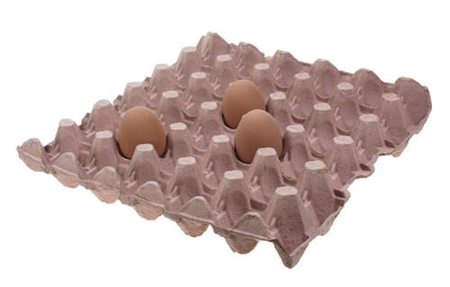 Pink Egg Trays with three eggs