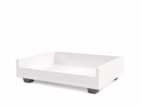 a small fido sofa dog bed frame in white