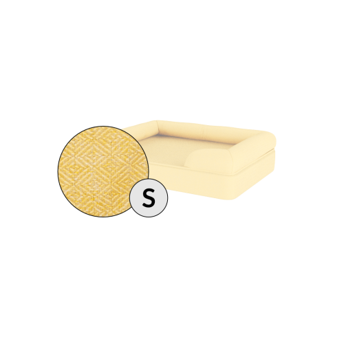 Omlet Memory Foam Bolster Dog Bed Small in Mellow Yellow