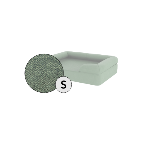 Omlet Memory Foam Bolster Dog Bed Small in Sage Green