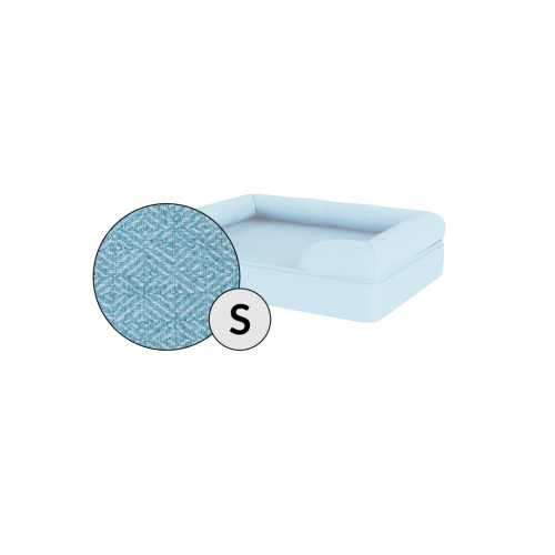 Omlet Memory Foam Bolster Dog Bed Small in Sky Blue