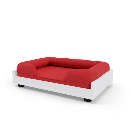 Fido Dog Sofa Frame 36 with Bolster Dog Bed Cherry Red