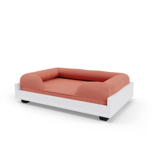 Fido Dog Sofa Frame 36 with Bolster Dog Bed Peach