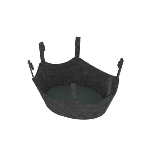 A grey hammock for the Omlet cat tree.