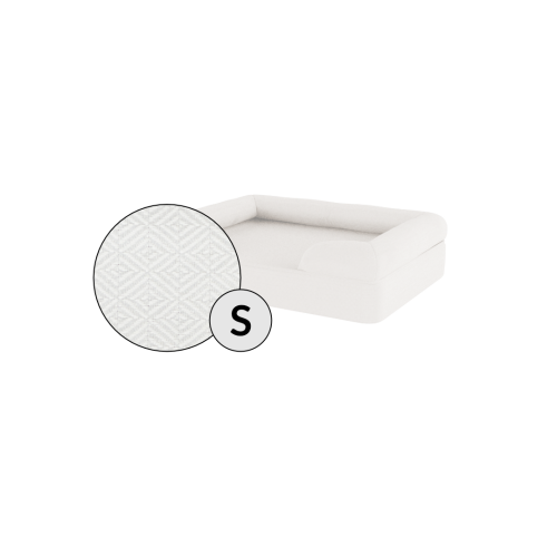 Omlet Memory Foam Bolster Dog Bed Small in Meringue White