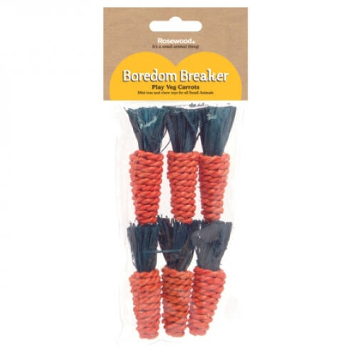 Boredom Breaker Mini Sisal Carrots 6pk