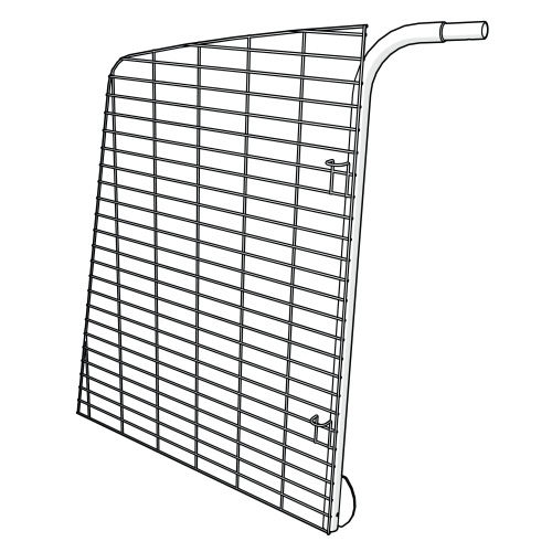 Run Door Frame Top Left with Button Clip Assembly (114.0091)